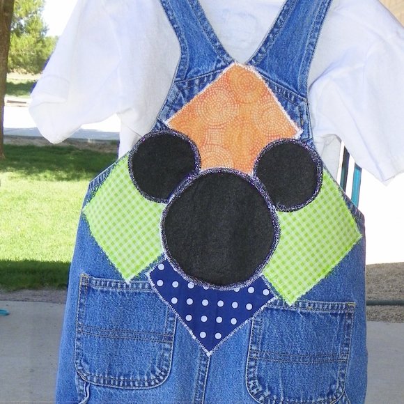 Overalls Mickey Mouse Halloween Custom Made 3T - Picture 3 of 10